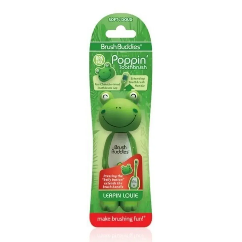 Brush Buddies Poppin Toothbrush‎ Leapin Louie Frog Green
